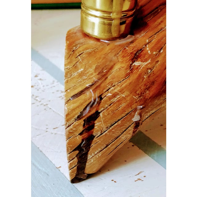 Mid 20th Century Vintage Driftwood Burlwood Candle Holder For Sale - Image 5 of 10