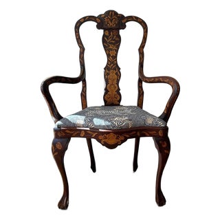 19th century Dutch Marquetry Chair For Sale