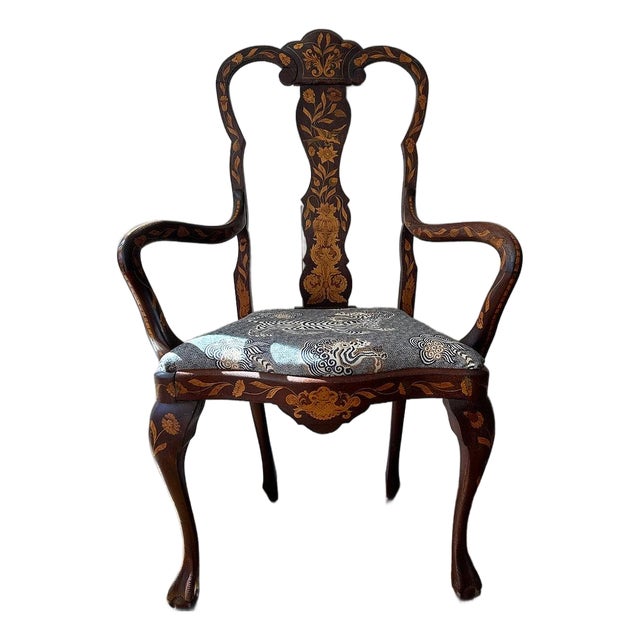 19th century Dutch Marquetry Chair For Sale