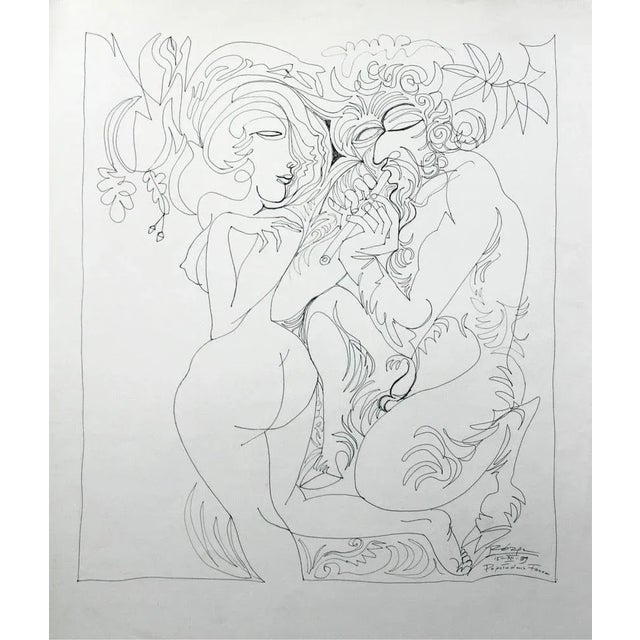 Leszek Rózga, Faun's Afternoon, 1989, Drawing on Paper For Sale - Image 4 of 4