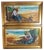 Marine Landscapes with Fishermen, 1920s, Oil on Canvas Paintings, Framed, Set of 2 For Sale