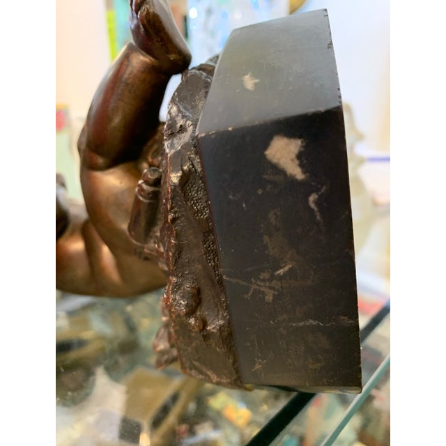 Vintage Bronze Cherub Figure For Sale - Image 10 of 11