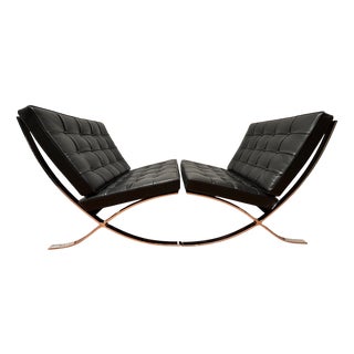 Barcelona Chairs by Mies van der Rohe for Knoll, 2010, Set of 2 For Sale