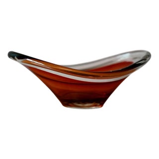 Vintage Scandinavian Glass Bowl from Paul Kedelv Sölvehyttan, 1950s For Sale