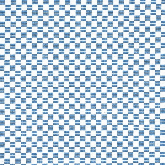 Sample - Schumacher Elkhart Fabric in Blue For Sale