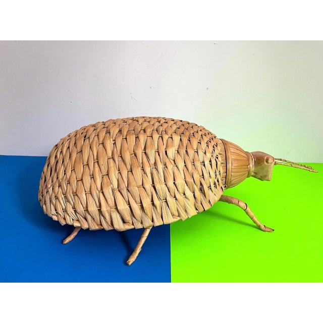 Wood Giant 1970s Wicker Beetle For Sale - Image 7 of 18