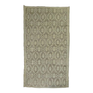 Vintage Zabihi Collection Taupe Turkish Rug - 4'9" x 7'11" For Sale
