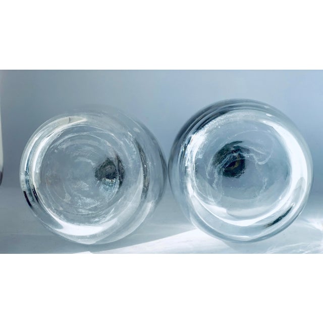 Antique Art Deco Decanters With Silver Neck and Silver & Bakelite Cork Stoppers - a Pair For Sale In San Antonio - Image 6 of 13