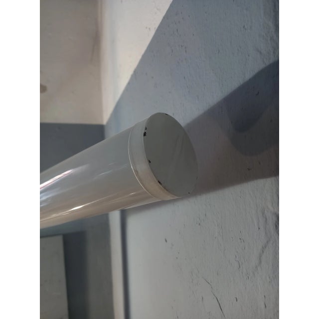 Iron and Acrylic Glass Tube and Neon Inner Cast Floor Lamp, 1970s For Sale - Image 10 of 12