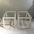Mid-Century Modern Cream Metal & Brass Side Tables with Glass Top, 1970s, Set of 2 For Sale - Image 3 of 12