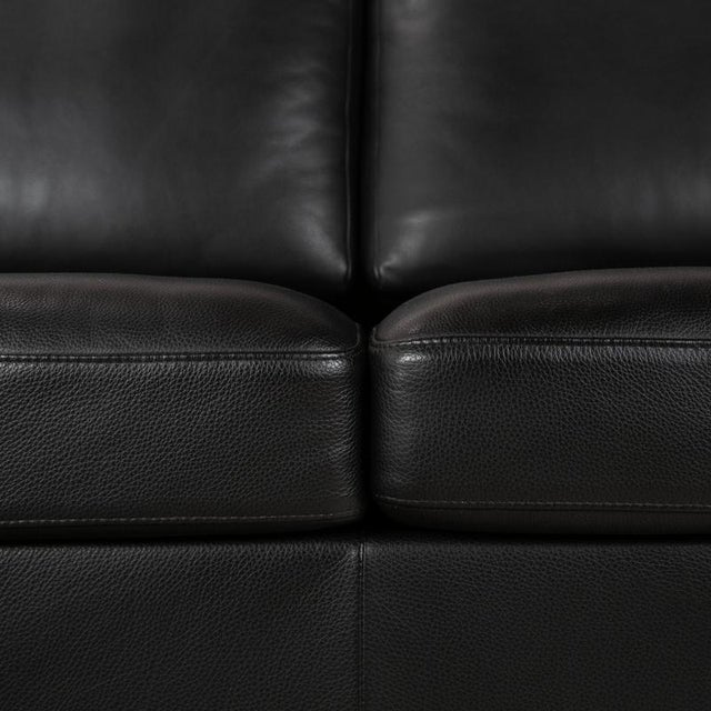 Model 3300 3-Seater Sofa in Black Leather from Rolf Benz For Sale - Image 5 of 11