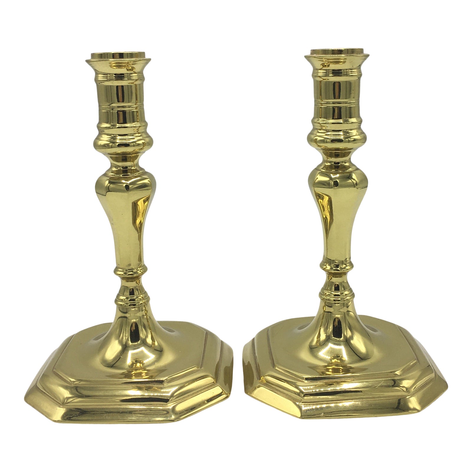 Williamsburg Collection Brass Candle Holders a Pair Chairish