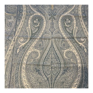 Schumacher Pale Blue Paisley Fabric - 1 Yard For Sale