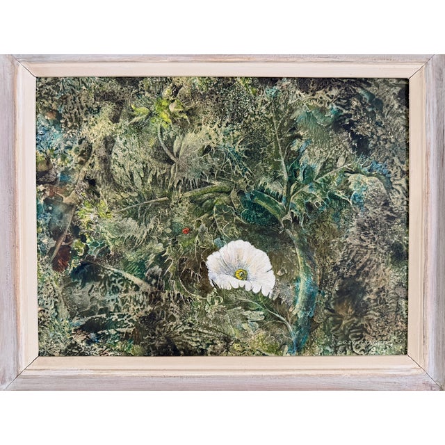 Wonderfully detailed and whimsical forest painting from listed artist Ida Geyler Tollenger. Tollenger attended the Art...