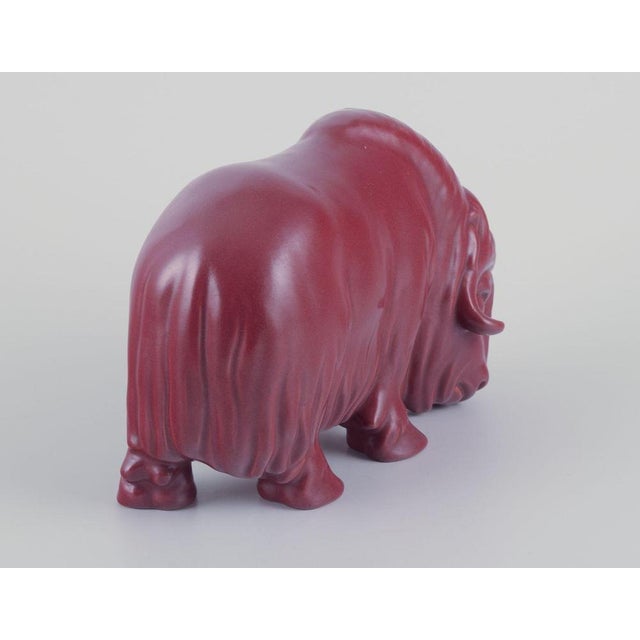 Danish Musk Ox in Ceramic by Svend Lindhart, 1960s For Sale - Image 4 of 8