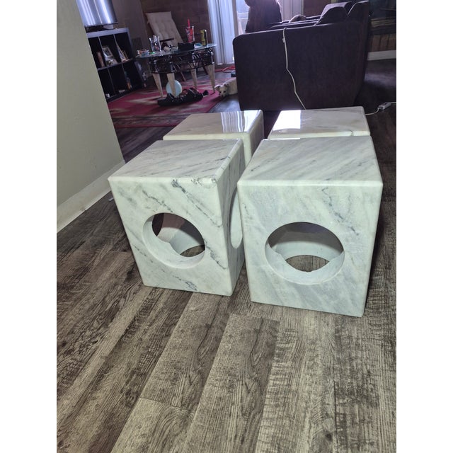 Alabaster Noir Side Table Set For Sale - Image 8 of 12