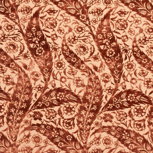 Not Yet Made - Made To Order Sample - Schumacher Saz Paisley Velvet Fabric in Terracotta For Sale - Image 5 of 5