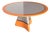 "Savini" Round Table With Stainless Steel and Bronze Details For Sale