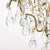 French Crystal Drop Pendant, Antique Brass, Circa 1920 For Sale In Austin - Image 6 of 9
