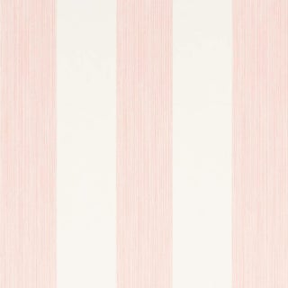 Schumacher Edwin Stripe Wide Wallpaper in Petal For Sale