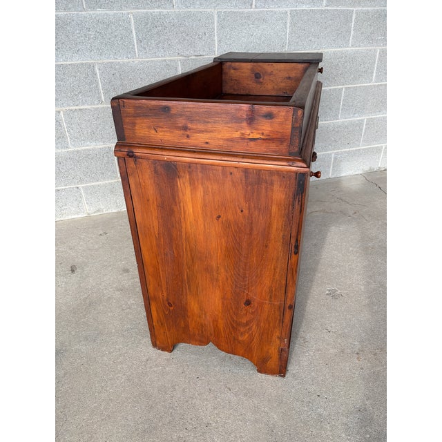 Description: Primitive Antique Pine Dry Sink - Cupboard. Very Good Antique Furniture Condition. Normal Age Wear, Solid...