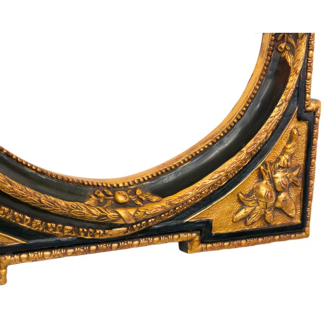 Vintage Neoclassical Empire Italian Giltwood Mirror with Fruit and Laurel Motifs, 1970s For Sale - Image 4 of 10