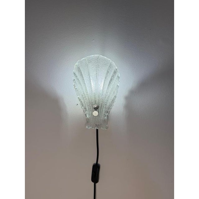 Glass Shell Wall Lamp from Sölken Leuchten For Sale - Image 3 of 11