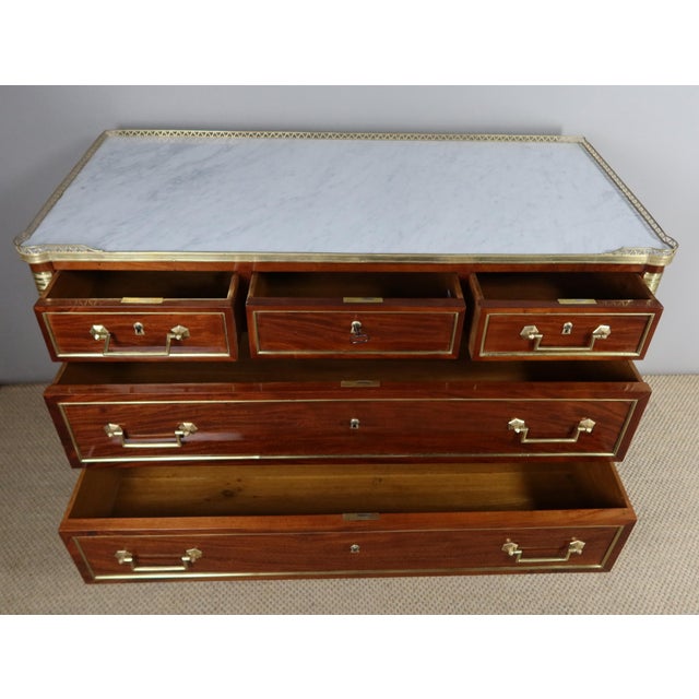 Louis XVI Chest of Drawers in Mahogany For Sale - Image 6 of 15