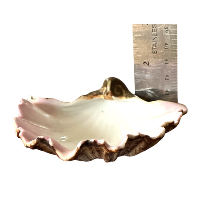 Late 19th Century Continental Majolica Scallop Shell Porcelain Bowl For Sale - Image 10 of 11