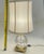 This exceptional vintage mid-century table lamp features a heavy, brilliant-cut lead crystal spherical orb in Waterford’s...