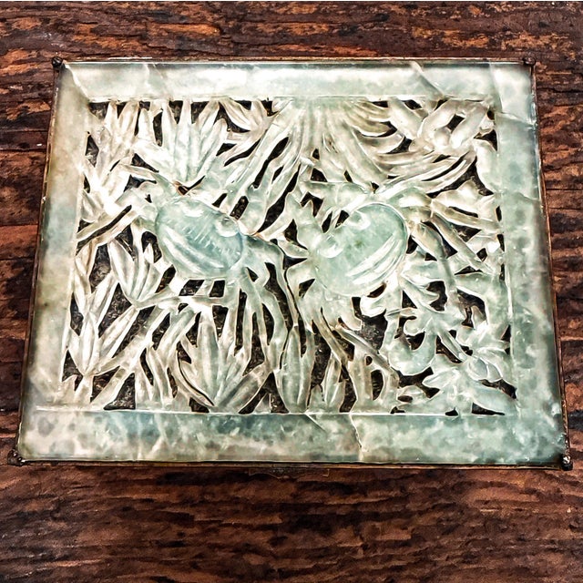 Metal 1980s Chinese Jade Jewelry Box For Sale - Image 7 of 11