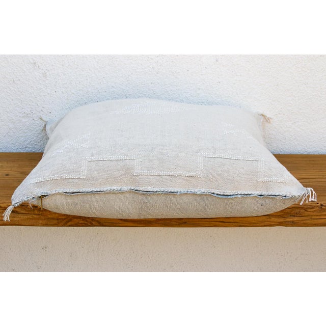 24" Dune Script Moroccan Silk Pillow For Sale - Image 4 of 7