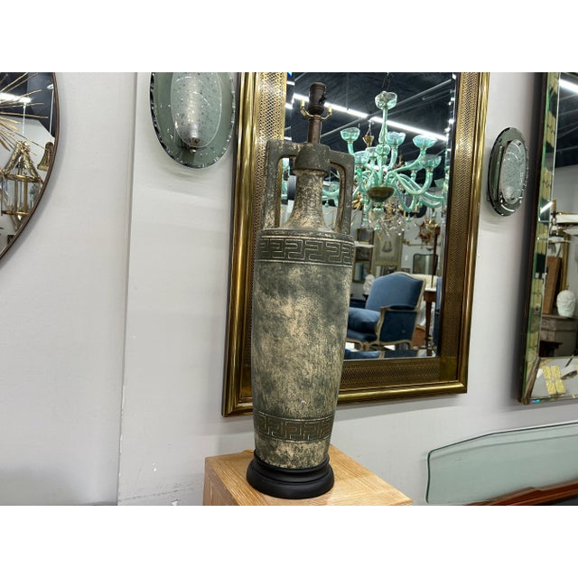 The Marbro Lamp Company Pair of Hollywood Regency Grecian Inspired Lamps For Sale - Image 4 of 11