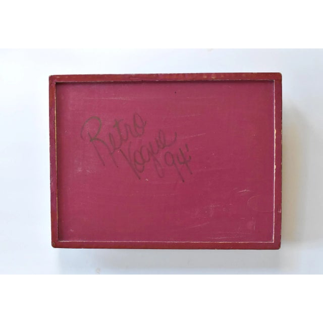 Embellished Decoupage Art Tray With Cupid For Sale - Image 9 of 10