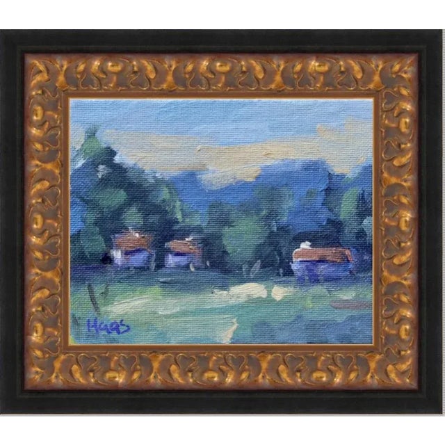 Textile "Hidden Valley" Contemporary Impressionist Style Landscape Oil Painting by Lisa Haas Eckle For Sale - Image 7 of 8