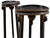 A pair of tall Neoclassical, French Empire style torchère pedestals, each raised on three tapering, reeded legs joined by...