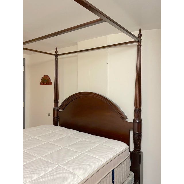 Bombay Company Mahogany Four Poster Bed With Canopy Chairish