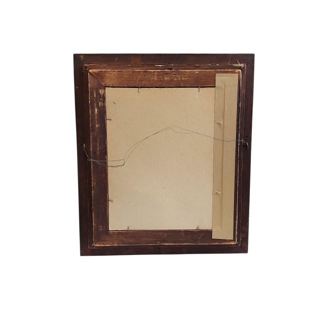 Wood Antique Floral Prints in Mother of Pearl Inlay Wooden Frames - A Pair For Sale - Image 7 of 7