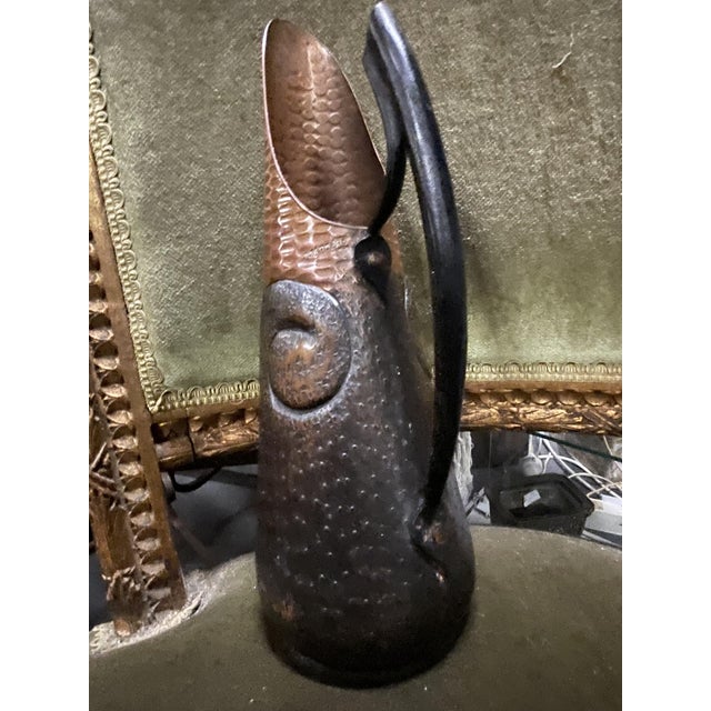 Copper and Sheet Metal Pitcher by Jean Goardère, 1910s For Sale - Image 13 of 15