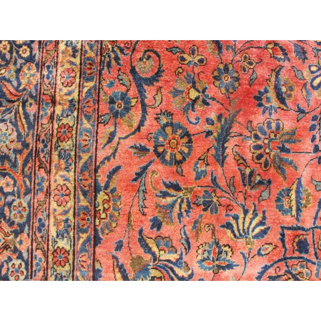 Persian Antique Persian Manchester Kashan Carpet, 8'9" × 12'3" For Sale - Image 3 of 10