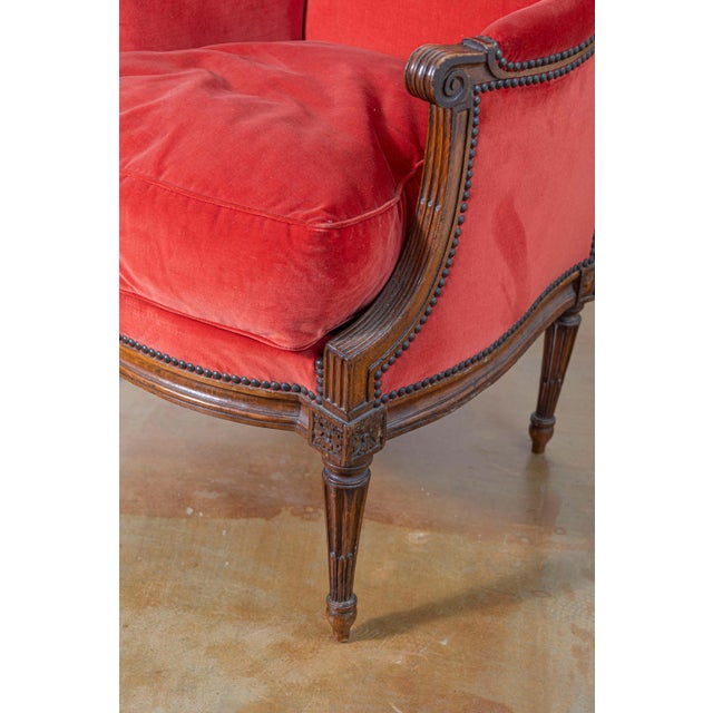 French 18th Century Louis XVI Bergere For Sale - Image 9 of 10
