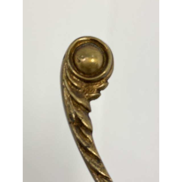 Italian Hollywood Regency Brass Coat Rack, 1940s For Sale - Image 6 of 12