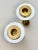 1980s Geometric Postmodern Sterling Silver and Brass Plated Candle Holders - a Pair For Sale - Image 5 of 11