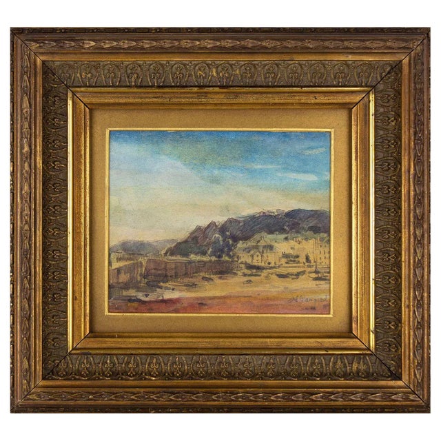 Edmund Blampied RBA RE, Court House, St Aubin, Jersey, 1958, Watercolour, Framed For Sale