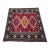 Vintage Persian Tribal Area Rug, Handwoven Geometric Pattern, Red and Blue, 4’ X 4’ For Sale