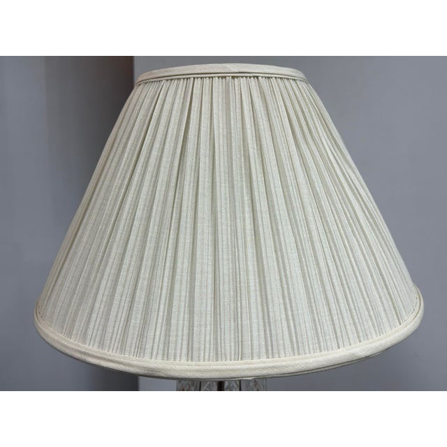 Mid 20th Century Style After Waterford Etched Glass Table Lamp For Sale In San Francisco - Image 6 of 12