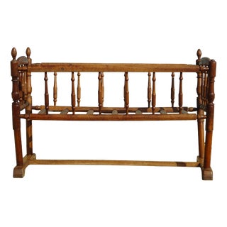 Antique Brown Cradle in Walnut For Sale