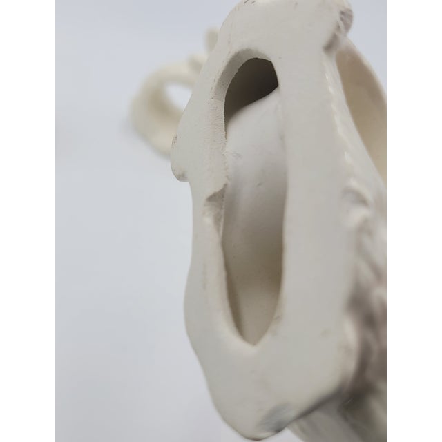 1990s Farmhouse Glazed White Ceramic Bunny Napkin Rings-Set of 4 For Sale - Image 4 of 12