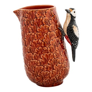 Bordallo Pinheiro Gudrun by Claudia Schiffer Woodpecker Pitcher For Sale