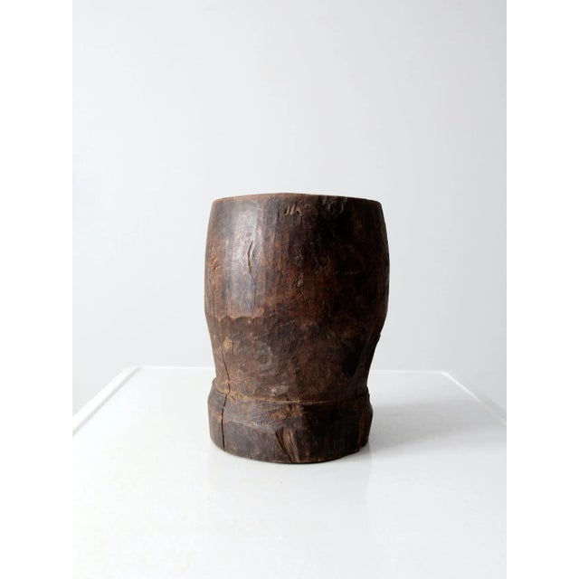 Antique Wooden Mortar For Sale - Image 11 of 11